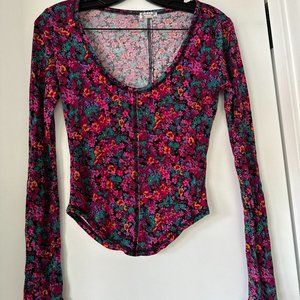 Free People Scoop Neck LS XS